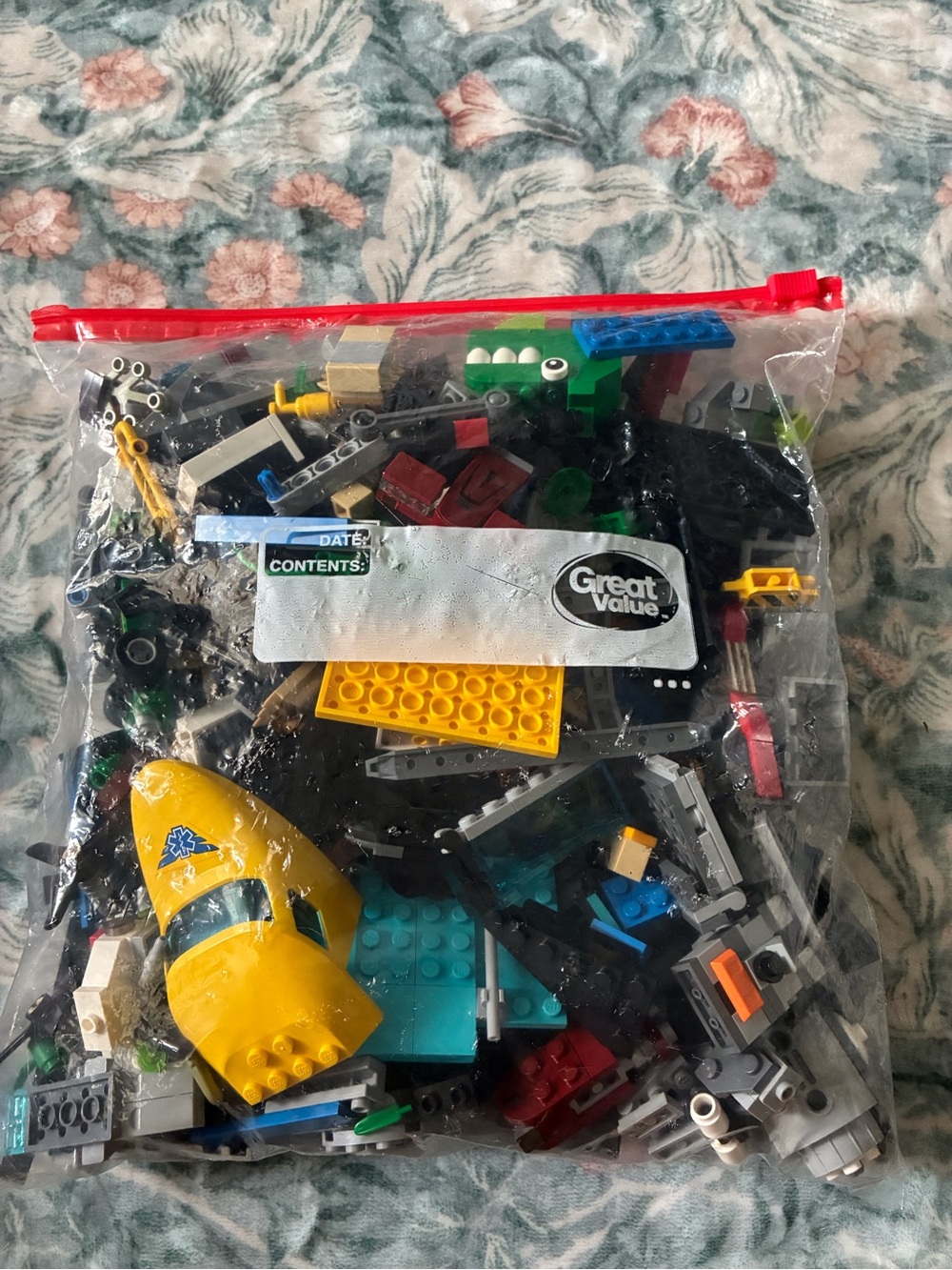 Assorted Building Blocks Toy Set - Yellow, Blue, Green Pieces
